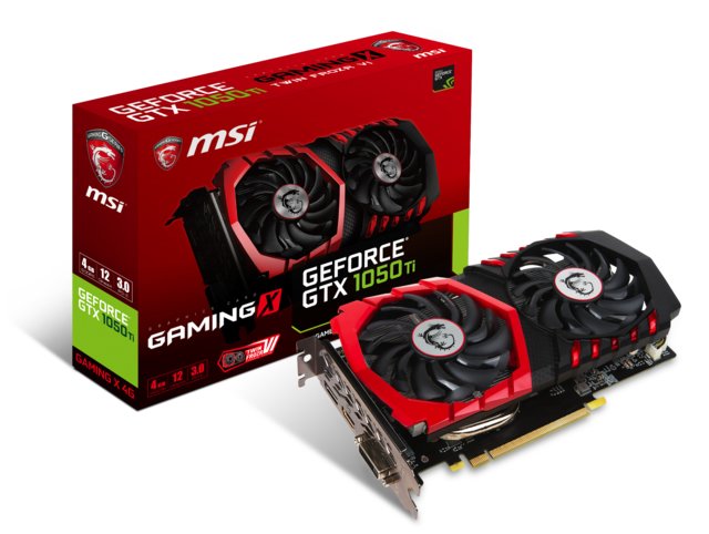 MSI VGA GEFORCE GTX 1050 TI GAMING X 4G GTX1050TI 4GB GDDR5 128B DX12 PCIE 3.0 X16 (1XDVI 1XHDMI 1XDP)