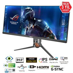 34 ASUS PG348Q Gaming, Curved IPS, G-sync 3440x1440 5ms, 100hz 3YIL DisplayPort, HDMI MM VESA, EyeCare, Yükseklik ayarlanabilir,Pivot