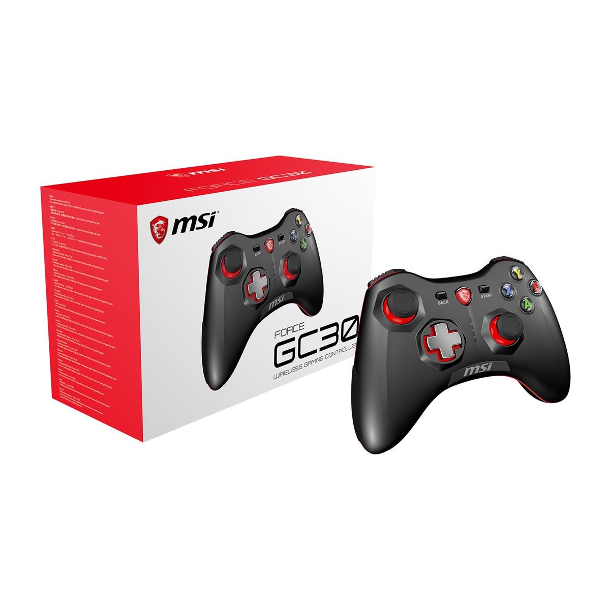 MSI GG FORCE GC30 OYUN KOLU KABLOSUZ 600MAH BATARYA PC/KONSOL/ANDROID 4.1+ DESTEGI 2 MILYON BASIS ANAHTARLAR CIFT TITRESIM MOTORU 2M/30CM ANTROID KABLO USB 2.0