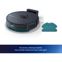 Philips HomeRun XU2000/10 2000 Serisi Aqua Akıllı Robot Süpürge Siyah