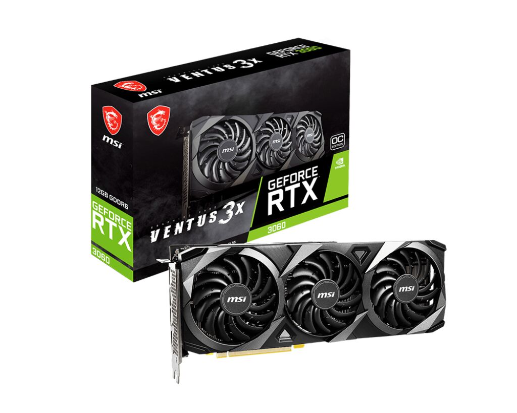 MSI Geforce Rtx 3060 Ventus 3x 12g Oc 12gb Gddr6 192bit Dx12 Gaming (OYUNCU) Ekran Kartı