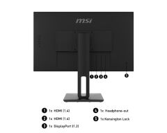 27 MSI PRO MP271QP 2560X1440 (QHD) IPS 60HZ 16:9 ANTI-GLARE MONITOR