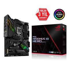 ASUS ROG MAXIMUS XI HERO (WI-FI) INTEL Z390 LGA1151 DDR4 4400 DP HDMI ÇİFT M2 USB3.1 AURA RGB ATX ANAKART