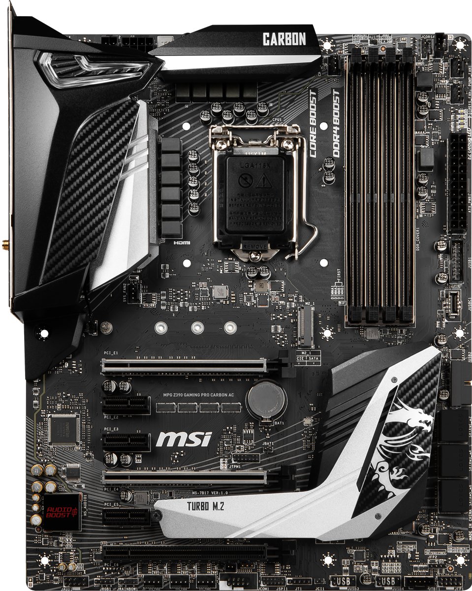 MSI MPG Z390 GAMING PRO CARBON AC SOKET 1151 DDR4 4400(OC) HDMI DP M.2 USB3.1 RGB WI-FI ATX