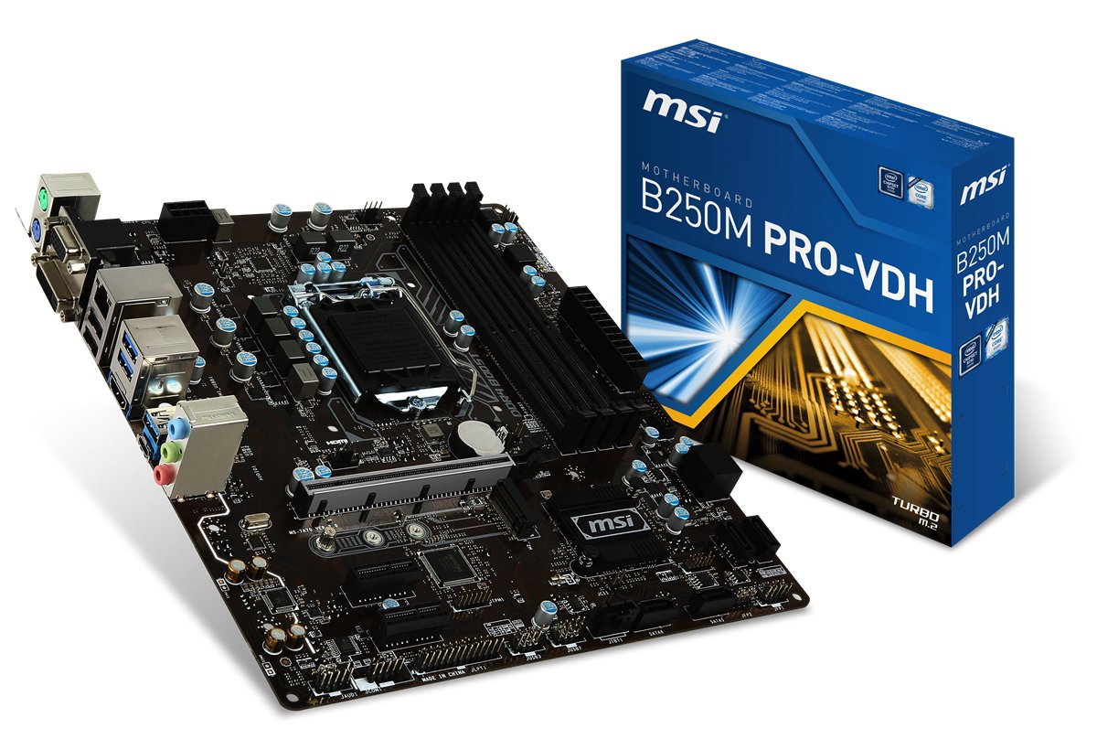 MSI B250M PRO-VDH SOKET 1151 DDR4 2400 VGA DVI HDMI M.2 USB3.1 mATX
