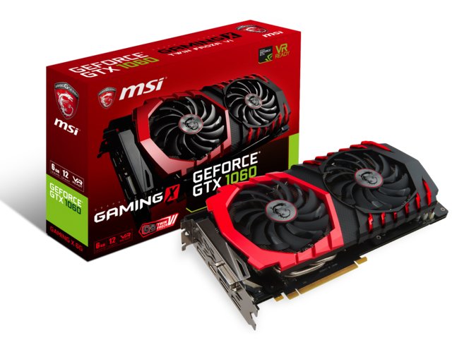 MSI VGA GEFORCE GTX 1060 GAMING X 6G GTX1060 6GB GDDR5 192B DX12 PCIE 3.0 X16 (1XDVI 1XHDMI 3XDP)