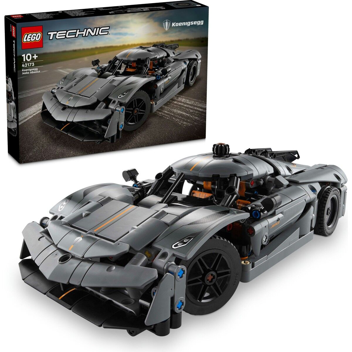 LEGO Technic Koenigsegg Jesko Absolut Gri Hiper Araba 42173 - Çocuklar için Oyuncak Yapım Seti, Doğum Günü Hediyesi Fikri (801 Parça)