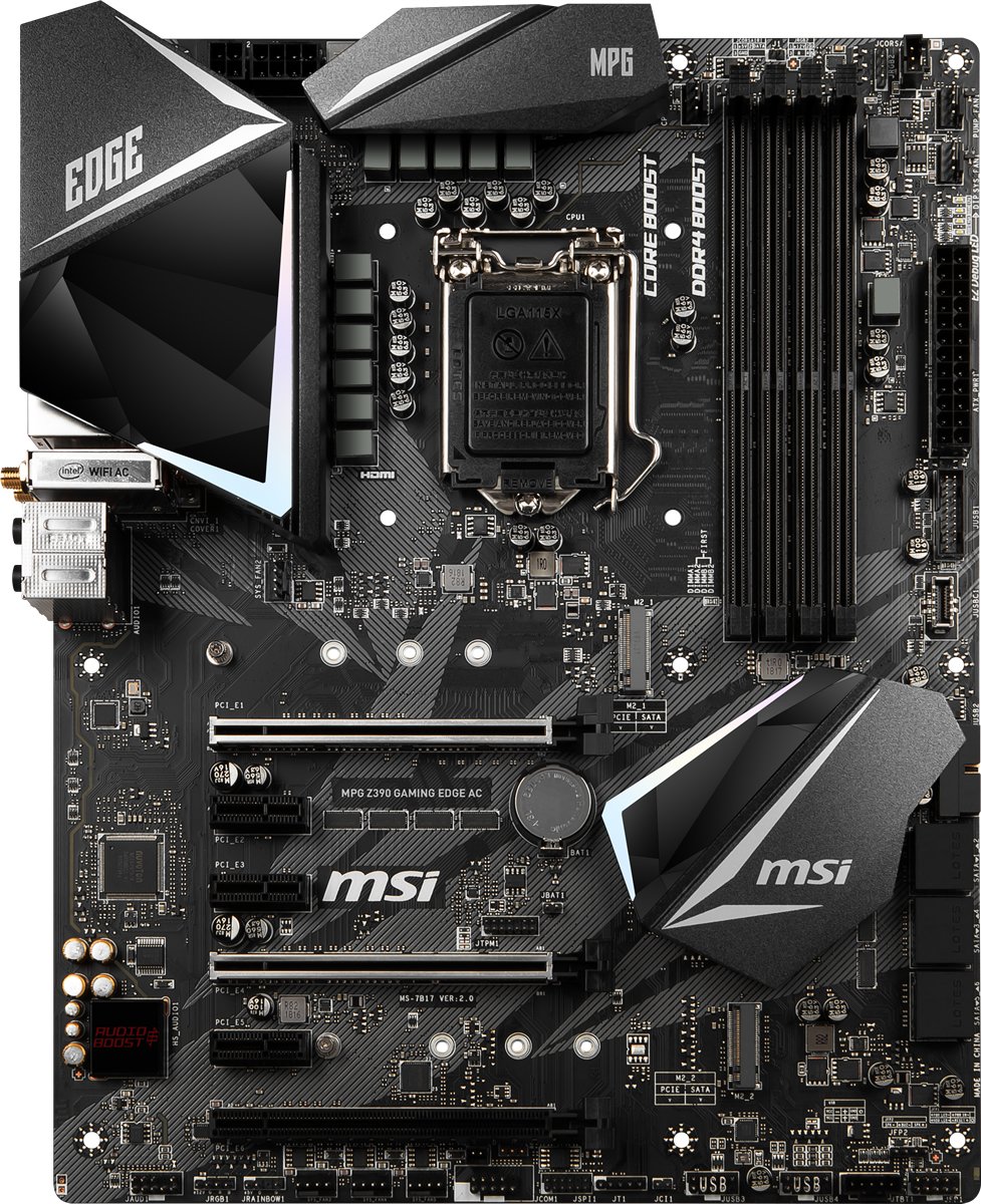 MSI MPG Z390 GAMING EDGE AC SOKET 1151 DDR4 4400(OC) HDMI DP M.2 USB3.1 RGB WI-FI ATX