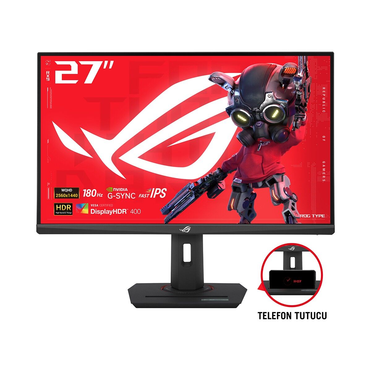 ROG Strix XG27ACS 27 inç 180Hz 1ms 2K QHD Adaptive Sync Fast IPS Gaming Monitör