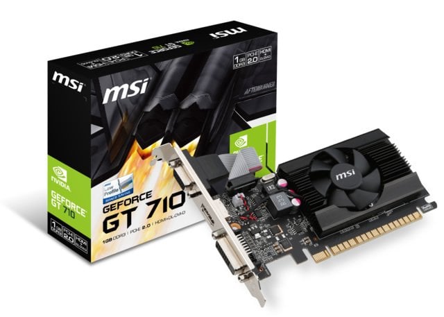 MSI VGA GT 710 1GD3 LP GT710 1GB DDR3 64B DX12 PCIE 3.0 X16 (1XVGA 1XDVI 1XHDMI)