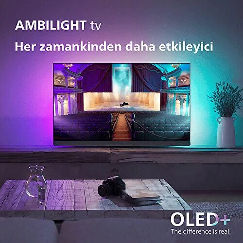 Philips 55OLED908/12 55 Inç 139 Ekran Uydu Alıcılı Smart 4K UHD Ambilight OLED Tv