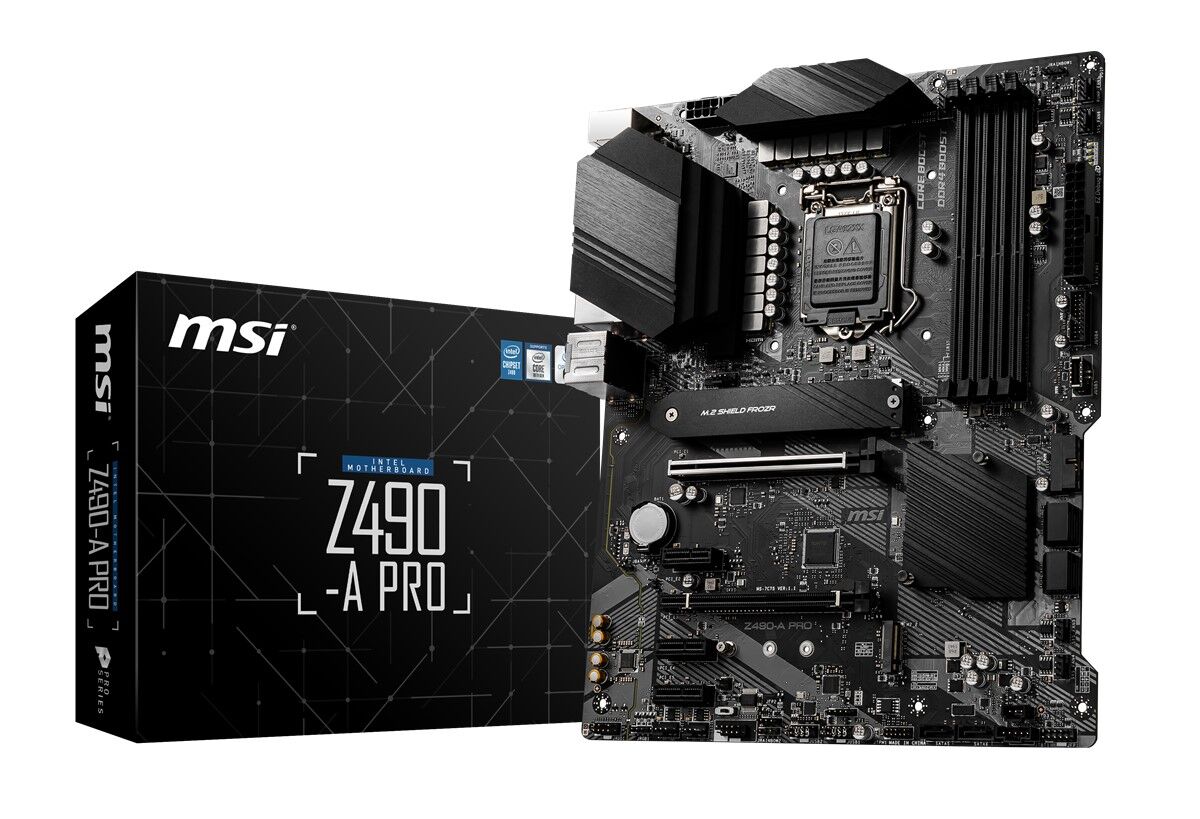 MSI Z490-A PRO SOKET 1200 DDR4 4800 (OC) PCI-E Gen 4 M.2 USB3.2 1x 2.5G LAN ATX
