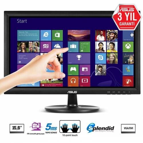 Asus VT168N 15.6'' 5ms (Analog+DVI-D) Dokunmatik Led Monitör