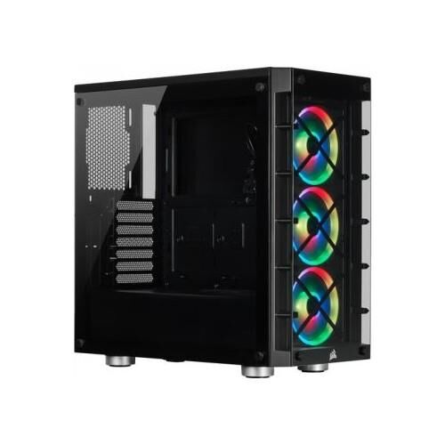 CORSAIR CC-9011188-WW ICUE 465X RGB TEMPERLI CAM YAN PANEL MID TOWER BILGISAYAR KASASI SIYAH