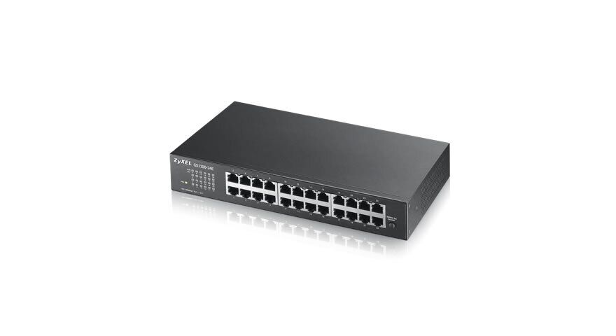 Zyxel GS1100-24E 24-Port 10/100/1000Mbps Tak-Kullan Port-Önceliklendirme Destekli Yönetilemeyen Gigabit Switch