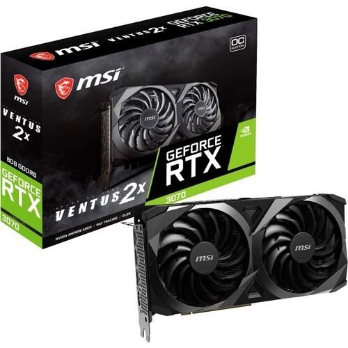 MSI GeForce RTX 3070 Ventus 2X OC 8GB GDDR6 256Bit DX(12) PCI-Express 4.0 Ekran Kartı (GeForce RTX 3070 VENTUS 2X OC)