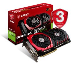 MSI VGA GEFORCE GTX 1070 TI GAMING 8G GTX1070 8GB GDDR5 256B DX12 PCIE 3.0 X16 (1XDVI 1XHDMI 3XDP)