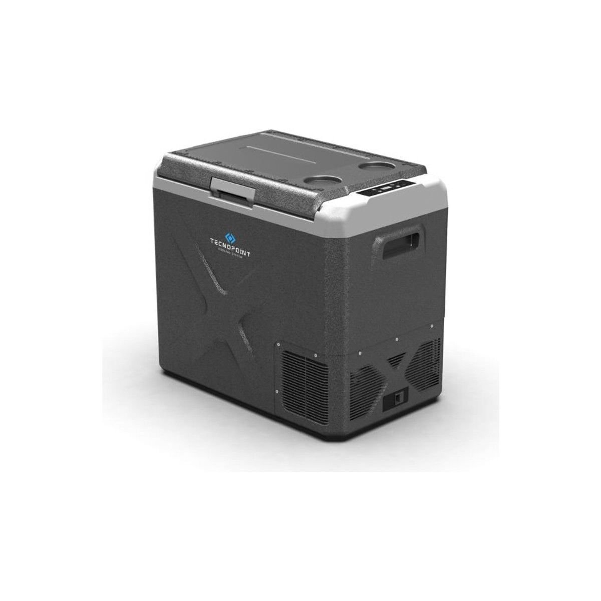 Tecnopoint 50 Litre Taşınabilir Antrasit Araç Buzdolabı 12V/24V/220V Uyumlu