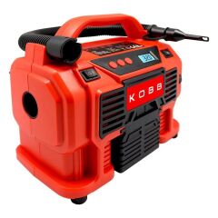 KOBB KB300 12Volt/220Volt 160 PSI Dijital Basınç Göstergeli Lastik & Yatak Şişirme Pompası, Kırmızı/Siyah
