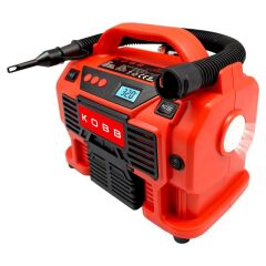 KOBB KB300 12Volt/220Volt 160 PSI Dijital Basınç Göstergeli Lastik & Yatak Şişirme Pompası, Kırmızı/Siyah