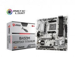 MSI B450M MORTAR TITANIUM AM4 DDR4 3466(OC)HDMI DP 2x M.2 USB3.1 mATX