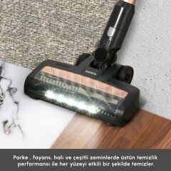 Karaca Vantuz Power Up 15 W Dikey Süpürge Rosegold