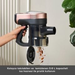 Karaca Vantuz Power Up 15 W Dikey Süpürge Rosegold