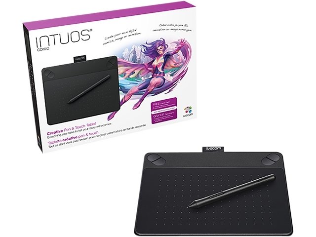 WACOM INTUOS COMIC BLACK P&T-S (CTH-490CK)