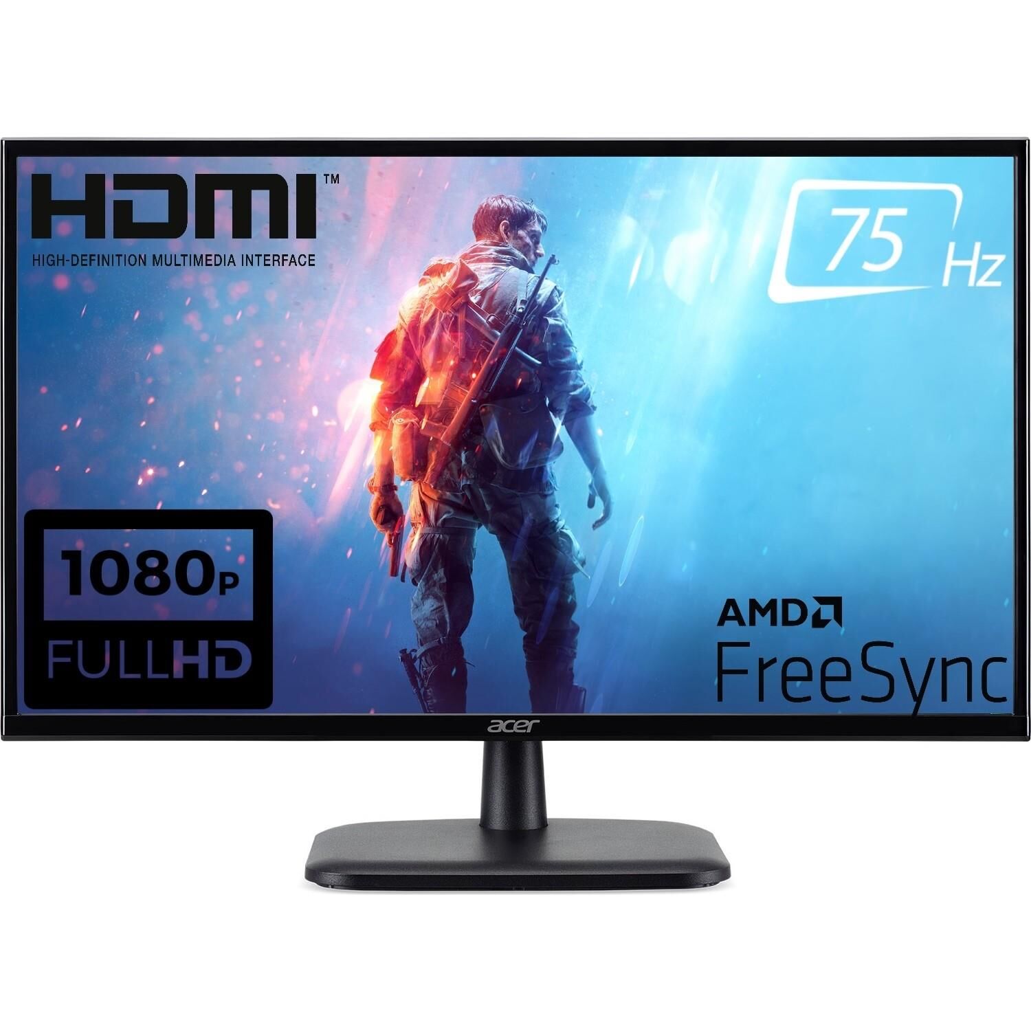 21.5 ACER EK220QAbi LED 1920x1080 75HZ 5MS 1xVGA 1xHDMI MONITOR