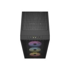 Corsaır Icue 3000D 3x AR120 Rgb Aırflow  Temperli Cam Mid-Tower Siyah Gaming KASA-CC-9011255-WW