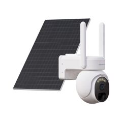 Alpsmart Solar Panelli, Güneş Enerjili, SIM Kartlı 4G, 4MP  128GB PTZ Güvenlik Kamerası – Hareket Algılamalı