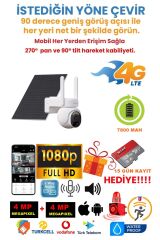 Alpsmart Solar Panelli, Güneş Enerjili, SIM Kartlı 4G, 4MP  128GB PTZ Güvenlik Kamerası – Hareket Algılamalı