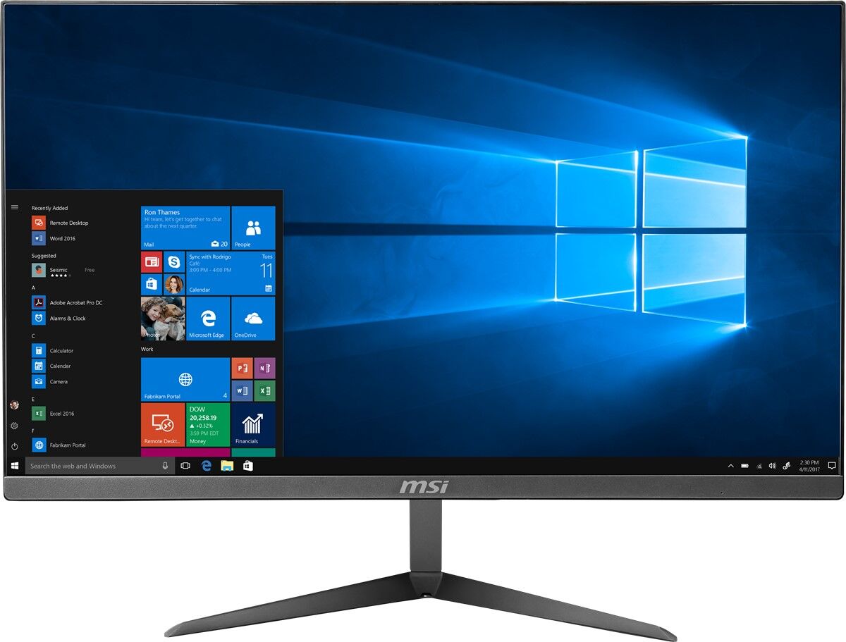 MSI PRO 24X 10M-015EU 23.8 LED 1920X1080 (FHD) I7-10510U 16GB DDR4 512GB SSD W10 GUMUS AIO PC