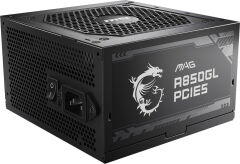 MSI MAG A850GL PCIE5 850W 80+ Gold PCIe5.0 Tam Modüler Siyah Güç Kaynağı