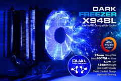 DARK FREEZER X94 Intel/AMD LGA 775/ 1155/ 1150/ 1151/ 2011/ 2011-v3 FM1/FM2/AM2+/AM3/AM4 Ryzen UYUMLU İŞLEMCİ SOĞUTUCU