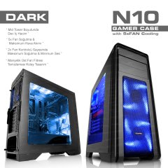 DARK N10 USB 3.0 5x12cm FAN FAN KONTROLCÜLÜ PENCERELİ ATX KASA (POWER YOK)