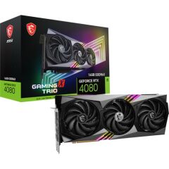 MSI VGA GEFORCE RTX 4080 16GB GAMING X TRIO RTX4080 16GB GDDR6X 256B DX12 PCIE 4.0 X16 (3XDP 1XHDMI) Ekran Kartı