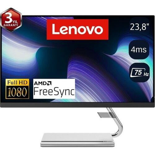 Lenovo Q24I-20 23.8'' 75Hz 4ms (Hdmı+Display) Amd Freesync Fhd IPS Monitör 66EEGAC3TK