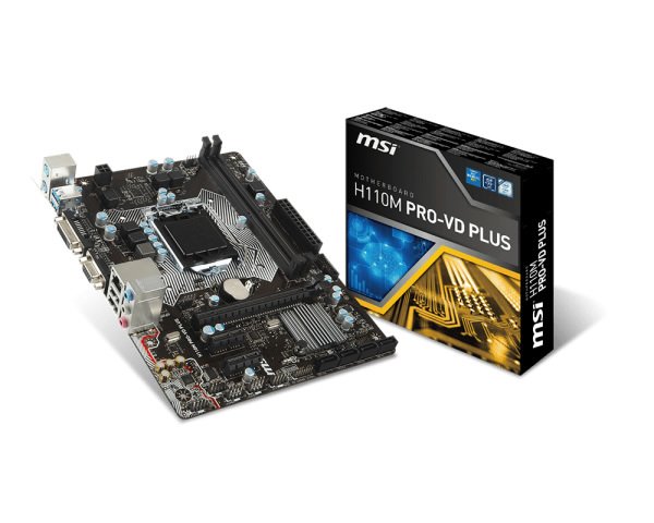 MSI H110M PRO-VD PLUS SOKET 1151 DDR4 2133 VGA DVI USB 3.1 mATX
