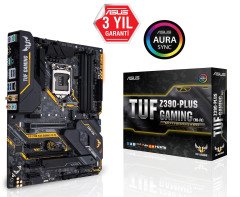 ASUS TUF Z390-PLUS GAMING INTEL Z390 LGA1151 DDR4 4400 DP HDMI ÇİFT M2 USB3.1 AURA RGB ATX
