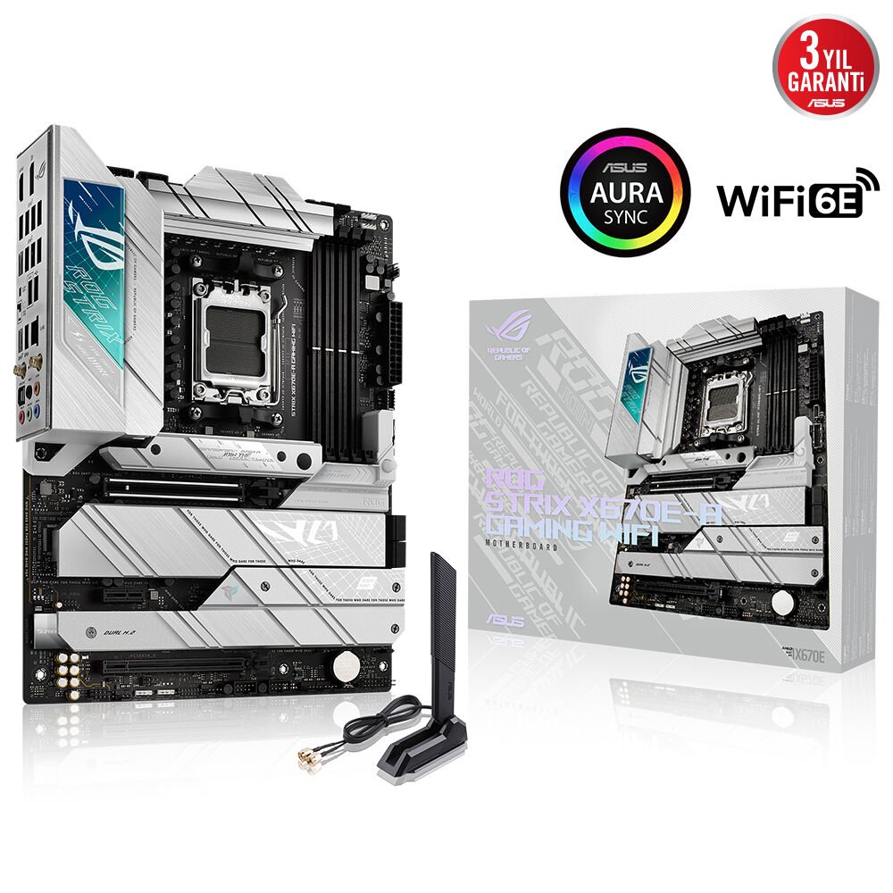 ASUS Rog Strix X670E-A Gaming Wifi DDR5 AM5 Soket Anakart