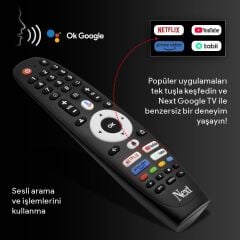 Next YE-58GFSG8-QLED 4K Ultra HD 58'' 147 Ekran Uydu Alıcılı Google Smart QLED TV