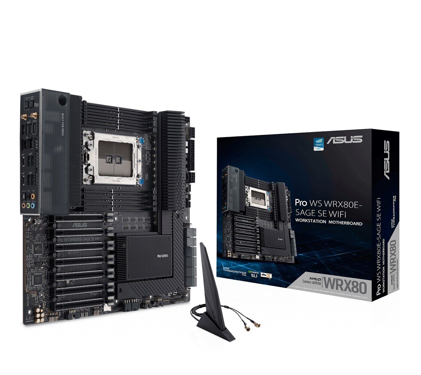 Asus Pro WS WRX80E-SAGE SE WIFI AMD WRX80 DDR4 Soket sWRX8 E-ATX Anakart