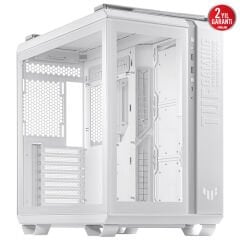 Asus TUF GAMING GT502 PANAROMİK TEMPERLİ CAM USB TYPE-C ATX / MICRO-ATX / MINI-ITX BEYAZ