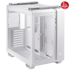 Asus TUF GAMING GT502 PANAROMİK TEMPERLİ CAM USB TYPE-C ATX / MICRO-ATX / MINI-ITX BEYAZ