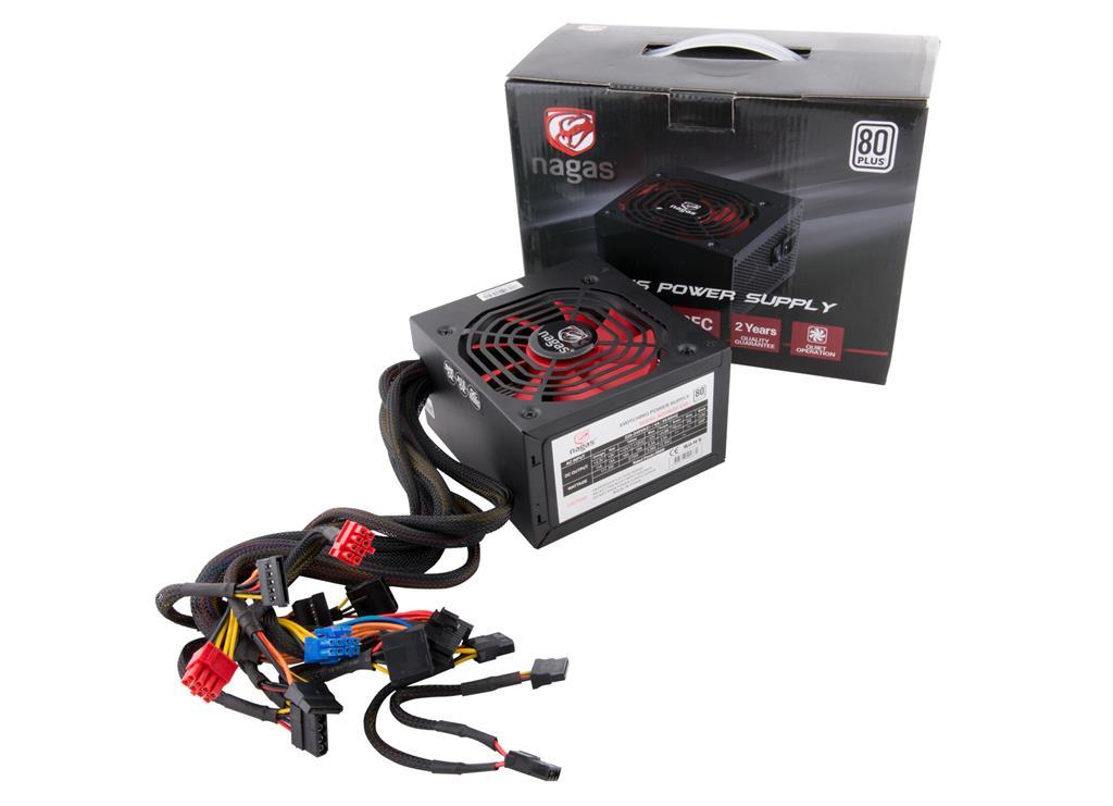 NAGAS AO500 500W 80+ BRONZE 12CM FAN 12CM FAN 4xSATA 6xIDE 2xPCI-E POWER SUPPLY