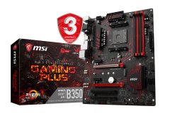MSI B350 GAMING PLUS AM4 DDR4 3200 (OC) DVI VGA HDMI M.2 USB3.1 ATX