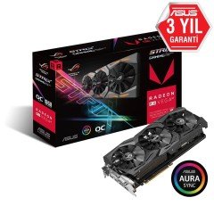 ASUS RADEON ROG-STRIX-RXVEGA64-O8G-GAMING 8GB HBM2 2048bit 1590Mhz OC 1xDVI 2xHDMI 2xDP EKRAN KARTI