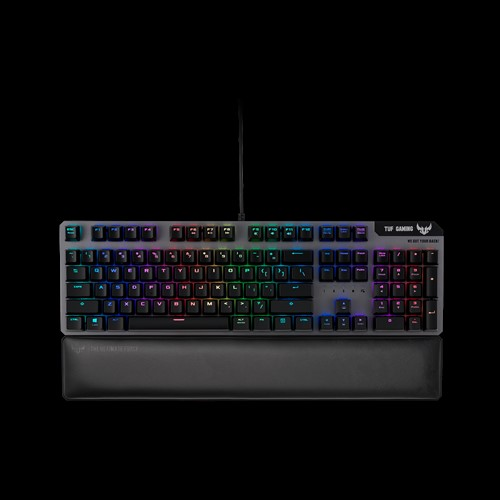 ASUS TUF GAMING K7 AURA SYNC RGB OPTIK MEKANİK OYUNCU KLAVYE - TÜRKÇE TUS DİZİLİMİ, BİLEK DESTEĞİ, SUYA VE TOZA  DAYANIKLI