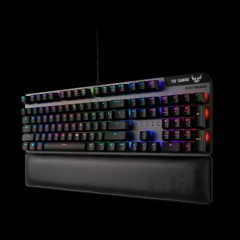 ASUS TUF GAMING K7 AURA SYNC RGB OPTIK MEKANİK OYUNCU KLAVYE - TÜRKÇE TUS DİZİLİMİ, BİLEK DESTEĞİ, SUYA VE TOZA  DAYANIKLI